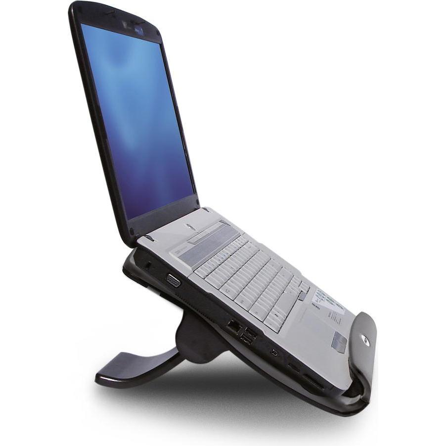 Thumbnail - ACT Laptop stand, up to 17", adjustable height (6 positions), 4-port hub, Notebook Ständer, Schwarz