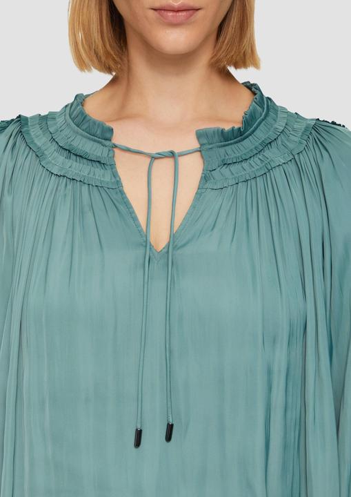 Actual product image S.Oliver Bluse Tunika-Bluse mit Rüschen-Details (46)