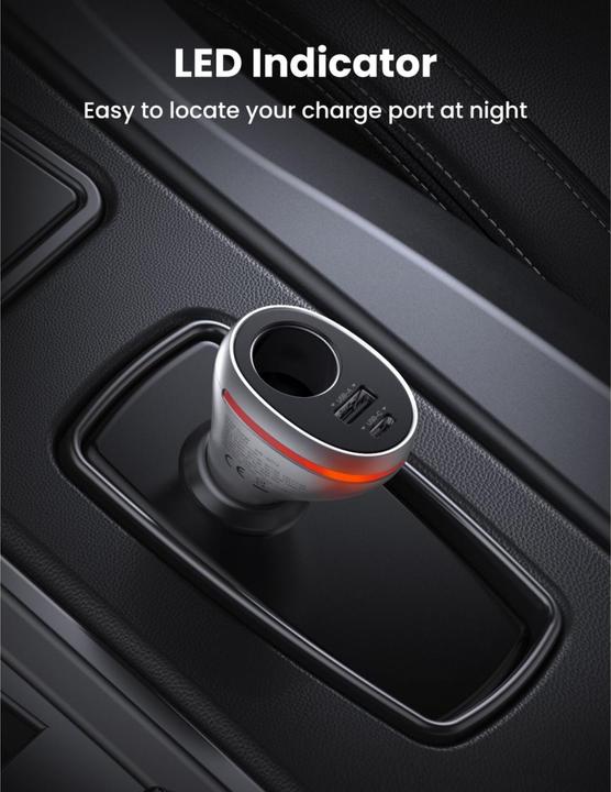 Image du produit Ugreen CD204 Chargeur de voiture avec prise allume-cigare 12V