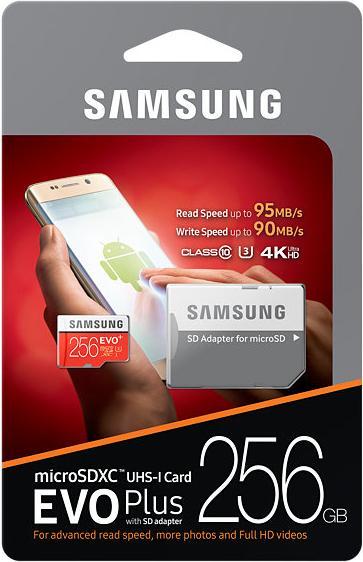 Produktbild Samsung Evo Plus microSDXC UHS-I (256 GB, microSDXC, U1, UHS-I)