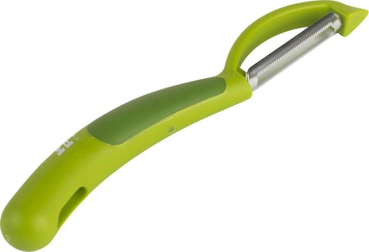 Actual product image Kuhn Rikon Peeler piranha swivel serrated green