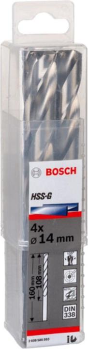 Actual product image Bosch Professional Zubehör PRO Metal HSS-G twist drill, 14 x 108 x 160 mm (14 mm)
