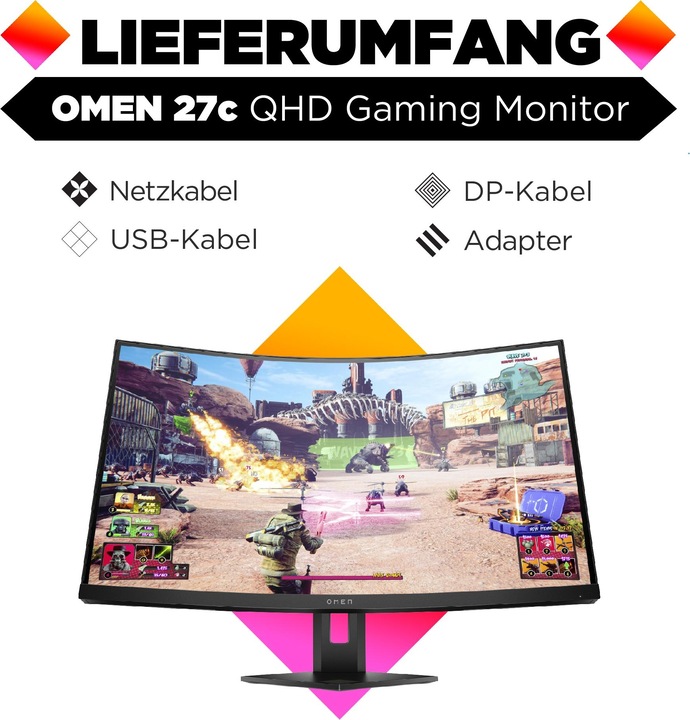 Produktbild HP Omen 27c (2560 x 1440 Pixel, 27")