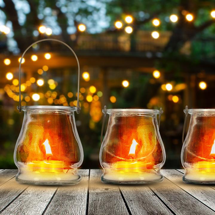 Produktbild Relaxdays 12x Windlicht (12 x, 8.5 x 8.5 x 10 cm)