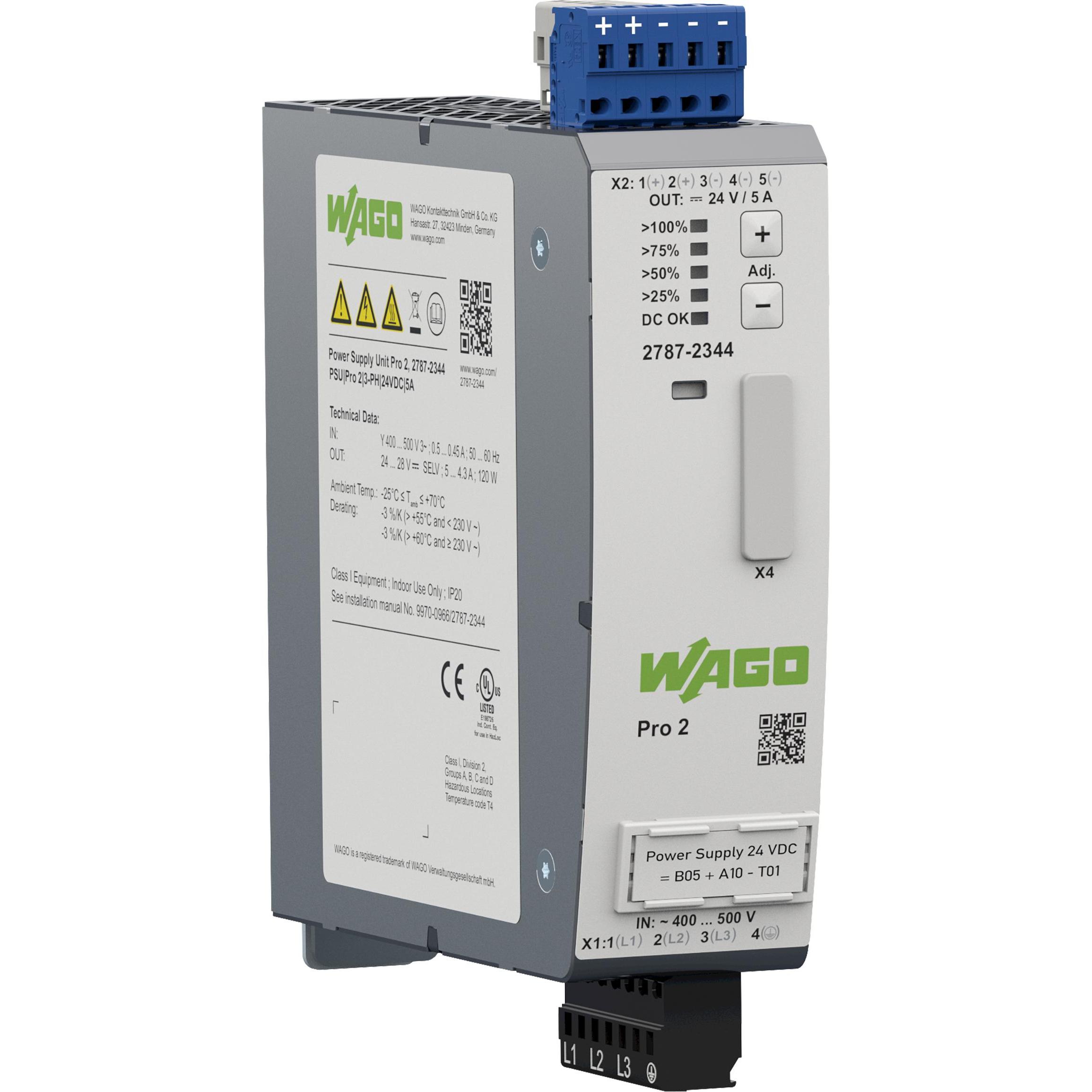Wago, Systemstromversorgung, 2787-2344 Stromversorgung Pro 2.3-phasig