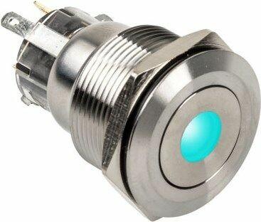 DimasTech Vandalism button 22mm, Silverline Dot - RGB