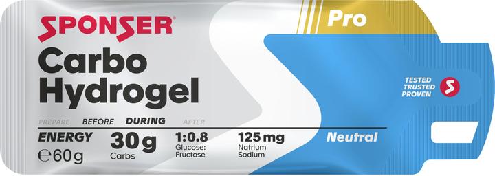 Actual product image Sponser Carbo Hydrogel (Neutral, 20 pcs., 60 g)