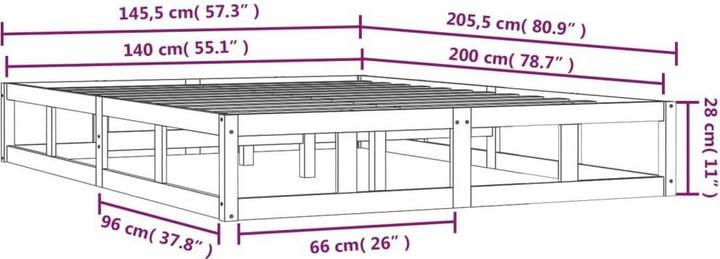 Image du produit vidaXL Bettrahmen (140 x 200 cm)