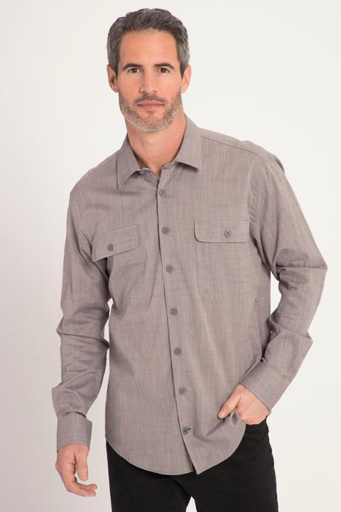 Immagine prodotto JP1880 Camicia dalla vestibilità moderna con effetto lino, colletto ad apertura inglese (XXL)
