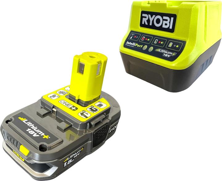 Actual product image Ryobi RY18BLA-115 Cordless leaf blower 18 V ONE+ 145 km/h + 1x battery 1.5 Ah + charger (Rechargeable battery operated, Leaf blower)