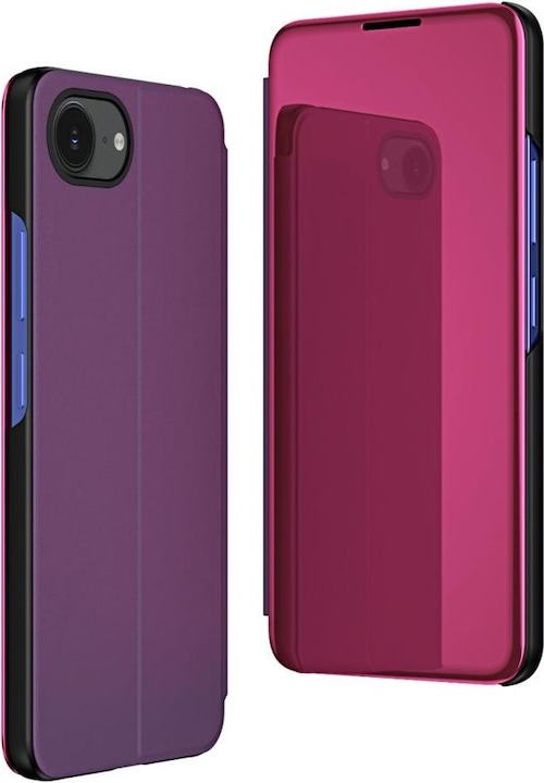 Produktbild Hurtel Back panel cover Clear View Case for iPhone 16e Flip Cover - Pink (Apple iPhone 16e)