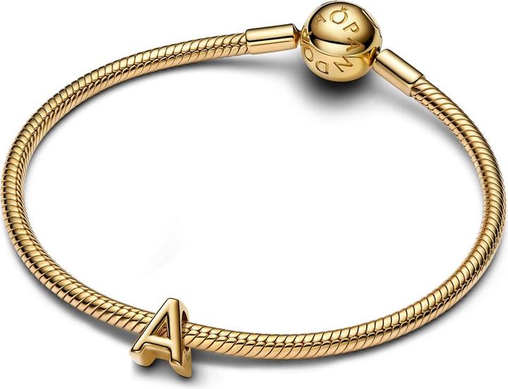 Image du produit Pandora Charm Lettre A Plaqué Or (Plaqué or, Métal)