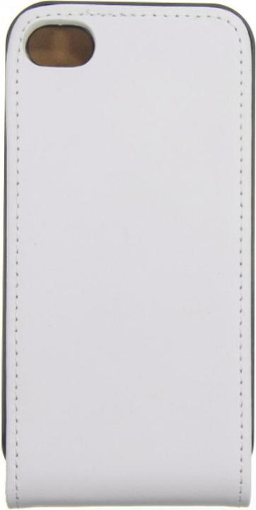 Produktbild OEM Slim Leather Flip Case for iPhone 4/4s - white (Apple iPhone 4, Apple iPhone 4s)