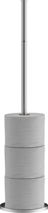 Produktbild Intirilife freistehende Edelstahl Toilettenpapierhalterung Papierrollenständer in Silber - Höhe 55 cm