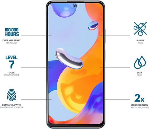 Actual product image Eiger Mountain Glass Clear (1 pcs., Xiaomi Redmi Note 11 Pro)