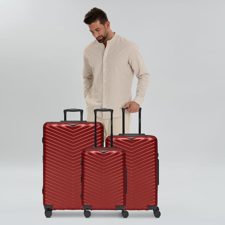 Actual product image Redolz Essentials 18 4-wheel suitcase set 3-piece with stretch fold (226 l)