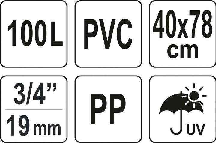 Immagine prodotto Flo-pak FLO Bidone d'acqua pieghevole da 100 litri in PVC 89700 (100 l)