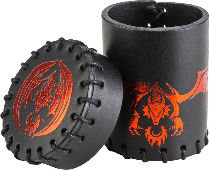 Produktbild Q Workshop CFDR101 - Flying Dragon Schwarz & Rot Leder, Würfelbecher