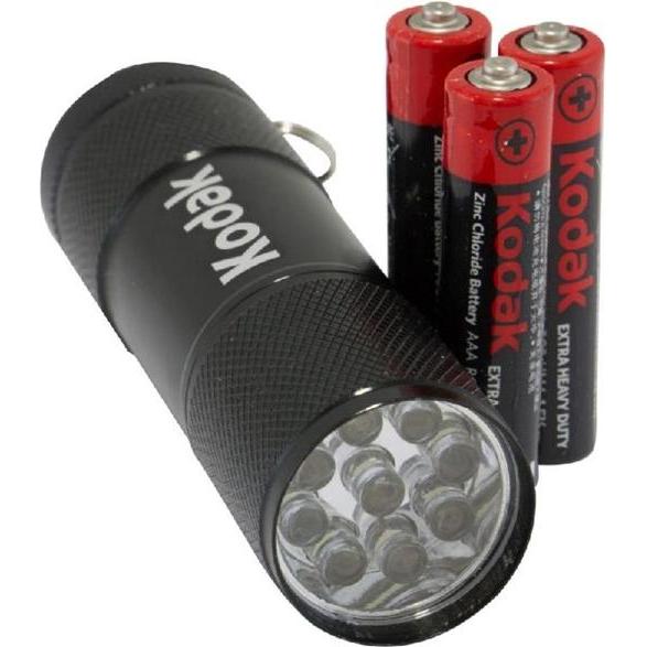 Thumbnail - Kodak, Taschenlampe, 9 LED, Hand flashlight, Black, Aluminium, IP62, -10 - 60 °C, LED (2.50 cm, 46 lm)