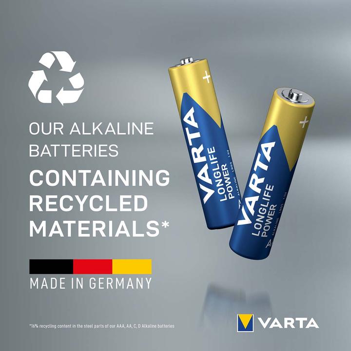 Actual product image Varta long-life power (4 pcs., AAA, 1260 mAh)
