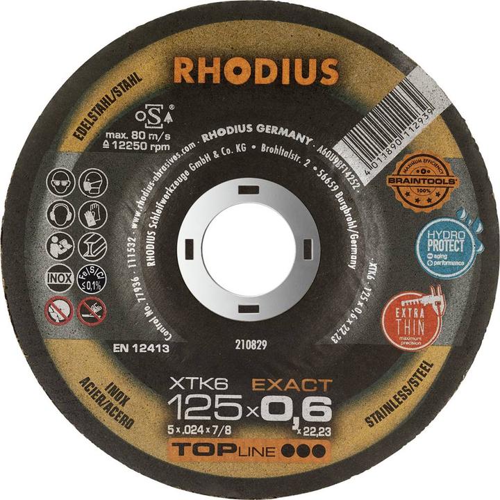 Actual product image Rhodius Cutting discs Ø125mm x 0,6mm XTK6 10pcs pack