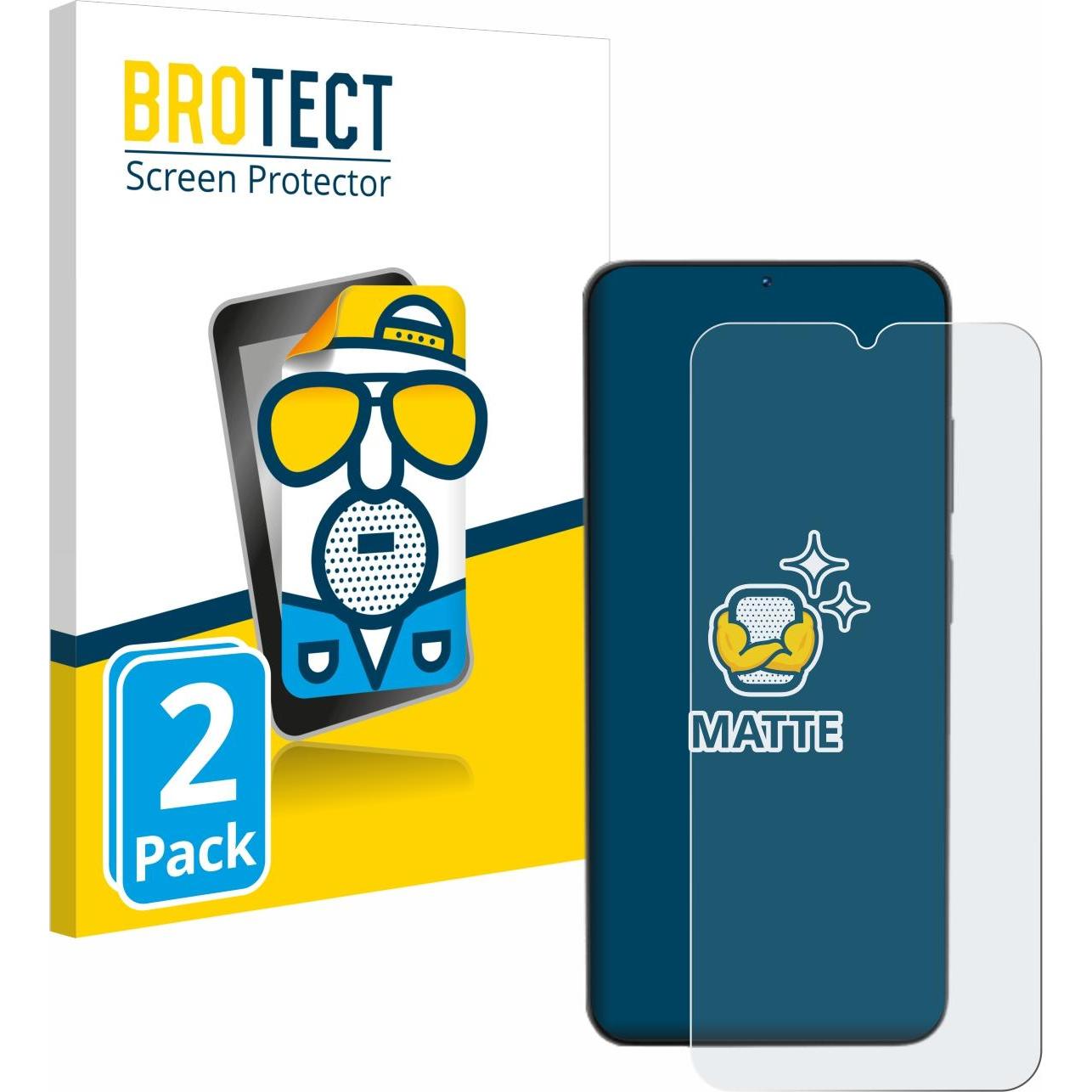 BROTECT Entspiegelungs-Schutzfolie Displayschutz Matt (2 Stück, Doogee N55), Smartphone Schutzfolie, Grau