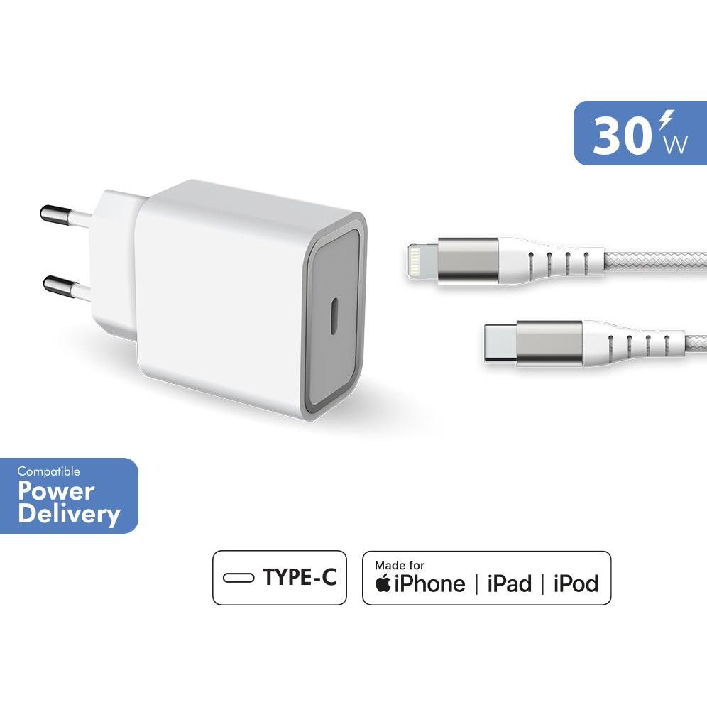 Force Case Fplics30wcblcmfirw (30 W), USB Ladegerät, Weiss