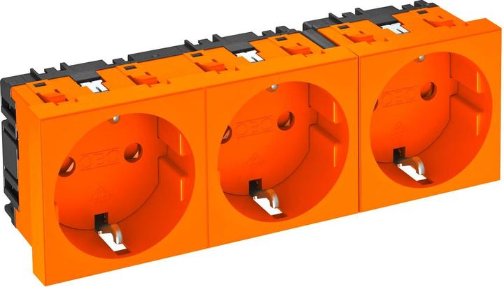 Actual product image OBO Bettermann OBO STD-D0 ROR3 Socket outlet 0Â°, 3-way protective contact 250V, 10/