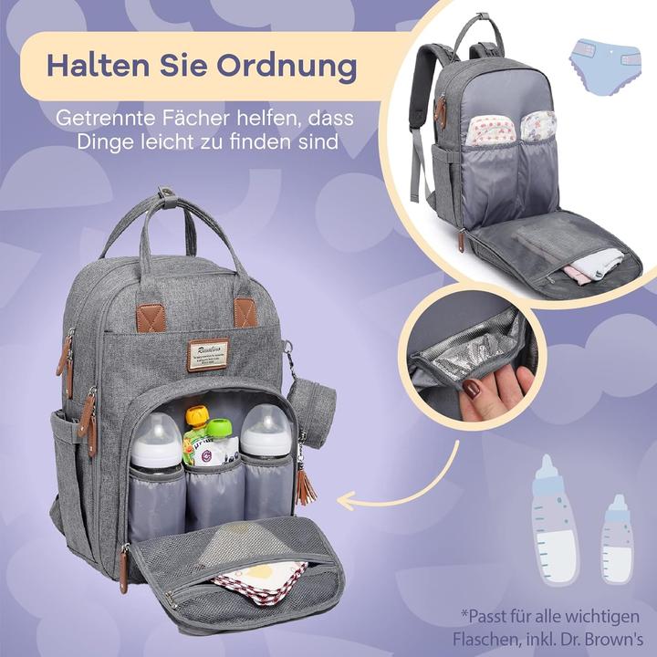 Produktbild Ruvalino Baby-Wickelrucksack mit Wickelauflage
