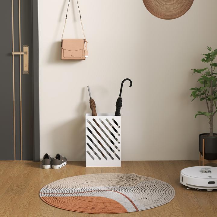 Image du produit Homcom Schirmhalter Stahl Weiss (28 x 14 x 41 cm)