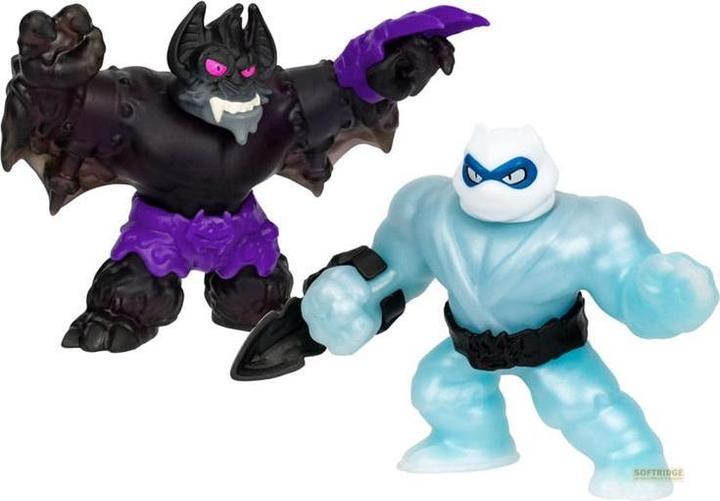 Actual product image Moose Heroes of Goo Jit Zu Meteor Madness Dehnbare Figuren 2er-Pack Pantaro vs. Sludgewing 12 cm