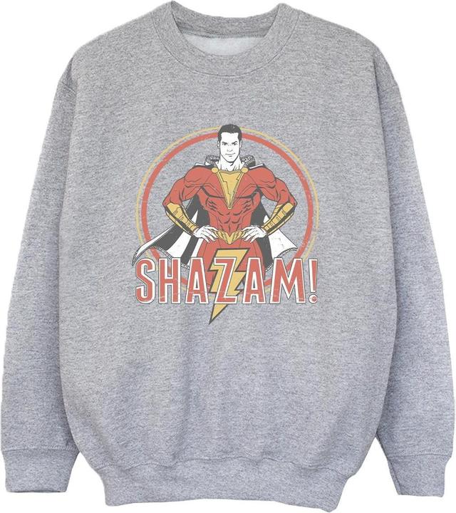 Immagine prodotto Shazam Retro Circle Distressed Felpa Ragazzi (152, 158)