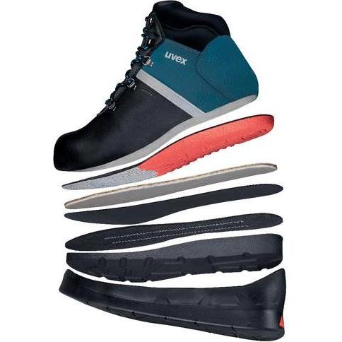 Thumbnail - Uvex Safety, Sicherheitsschuhe, 3 asphaltpro Stiefel S3 65593 schwarz, blau Weite 12 Größe 48 (S3, 48)