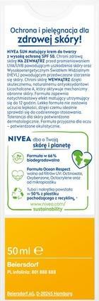 Produktbild NIVEA Sun Shine Control Mattifying Face Cream Spf50 50 Ml (Sonnencreme Gesicht, SPF 50, 50 ml)