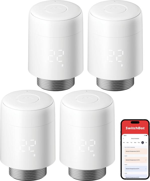 Produktbild SwitchBot Heizkörperthermostat, weiss, 4 Stück