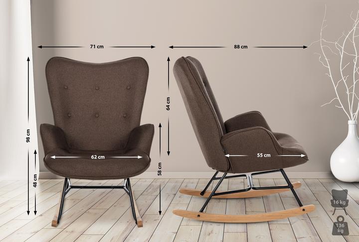 Actual product image CLP Chair Sanka Fabric, brown