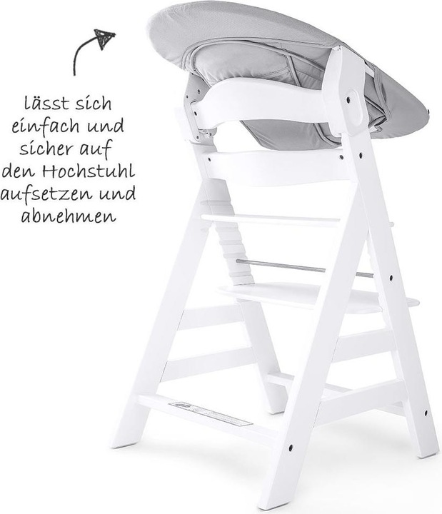 Actual product image Hauck Highchairs Alpha Plus White Newborn Set - 4-piece highchair (Highchair)