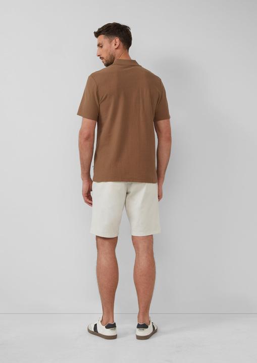 Actual product image S.Oliver Polo-Shirt Poloshirt aus Struktur-Jersey mit Brusttasche (L)