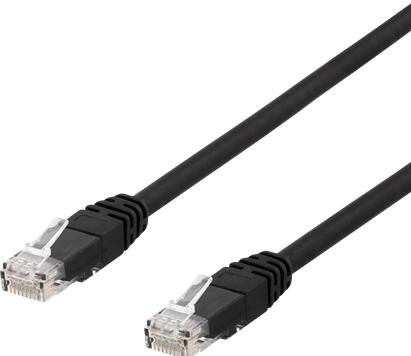 Produktbild Deltaco Patch cable U / UTP Cat6, 10m, UV resistant, 250MHz, Delta certified, LSZH, black (U/UTP, CAT6, 10 m)