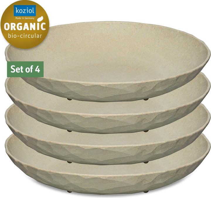 Produktbild Koziol Suppen- & Pastateller Club 4 Stück, Sand (4 x, 22.50 cm)