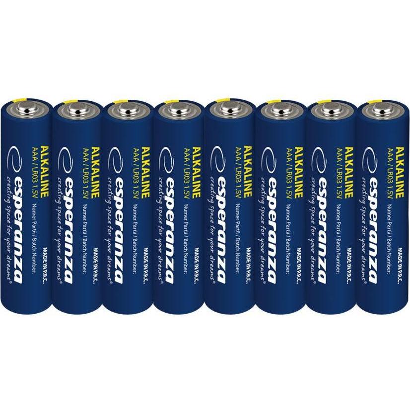 Esperanza Elemento alcalino AAA 8pz/confezione (8 pz., AAA), Batterie + pile