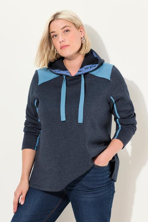 Produktbild Ulla Popken Hoodie, Waffelpikee, A-Linie, Kapuze, Langarm (46, 48)