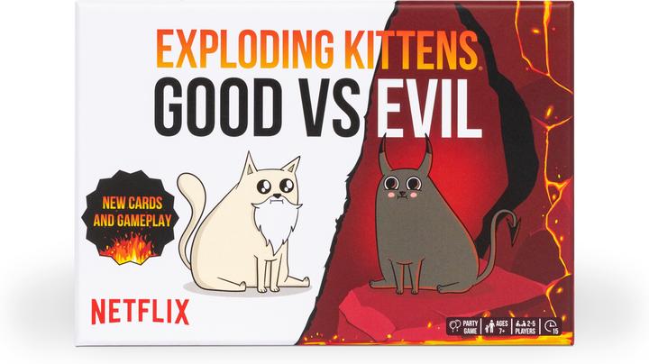Actual product image Exploding Kittens Good vs Evil Nordic - korttipeli
