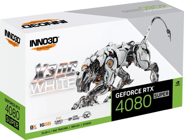 Image du produit Inno3D RTX4080 Super X3 OC Blanc 16Go GDDR6X HDMI 3xDP (16 Go)