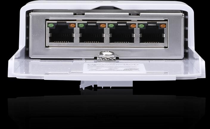Actual product image Ubiquiti N-SW:Outdoor 24V passive PoE Switch (4 Ports)