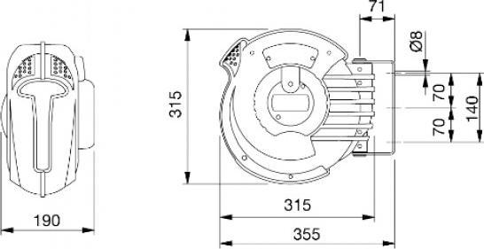 Actual product image Elmag Automatic cable reel Roll Electric Master 400/10 (10 m, 1.50 mm²)