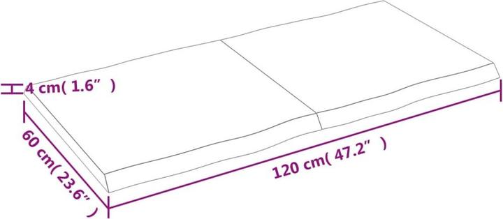 Actual product image VidaXL Nili (120 x 60 x 4 cm)