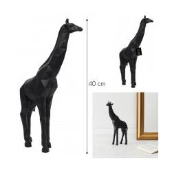Home Deco Factory, Deko Objekt, Origami-Giraffe schwarz h40cm