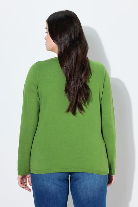 Produktbild Ulla Popken Twinset-Strickjacke, V-Ausschnitt, Langarm (58)