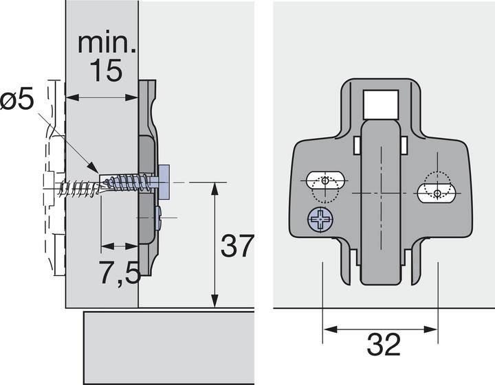 Immagine prodotto Hettich Basette a croce S8099C 0 mm nero di ossi (200 pz.)